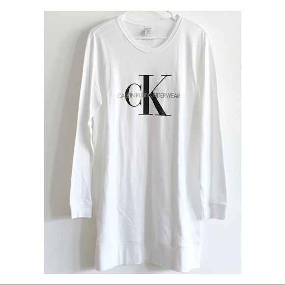 ✖️SOLD✖️Calvin Klein Cotton Logo Sleep Long Shirt - Picture 2 of 3